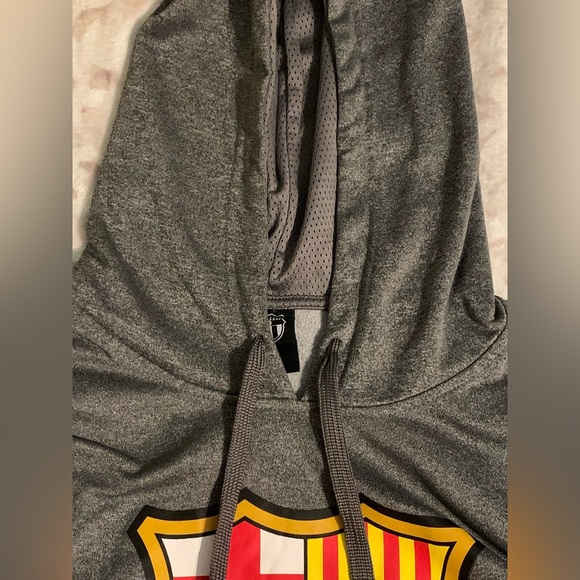FC Barcelona Gray XL Hooded Sweatshirt - Picture 6 of 10